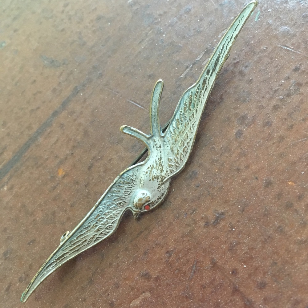 Vintage bird pin